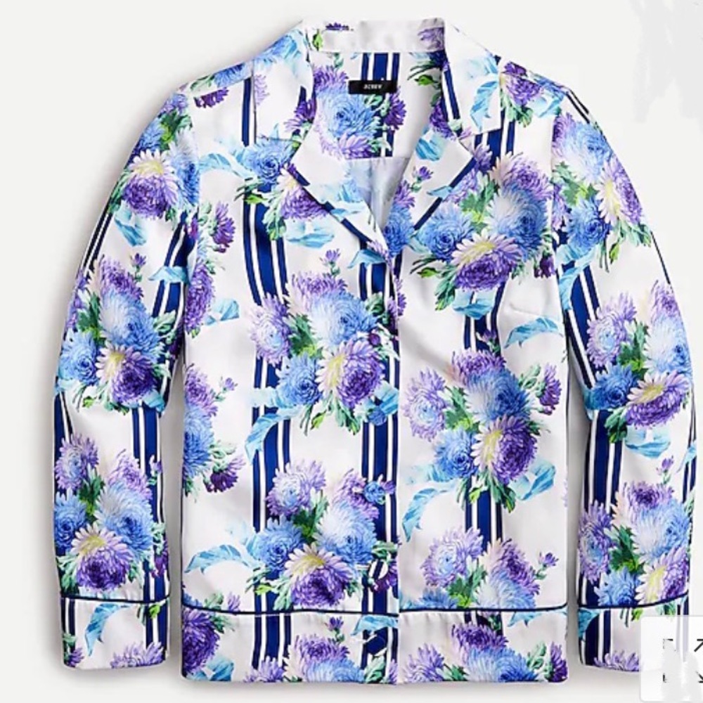 J. Crew top blouse in vintage floral stripe